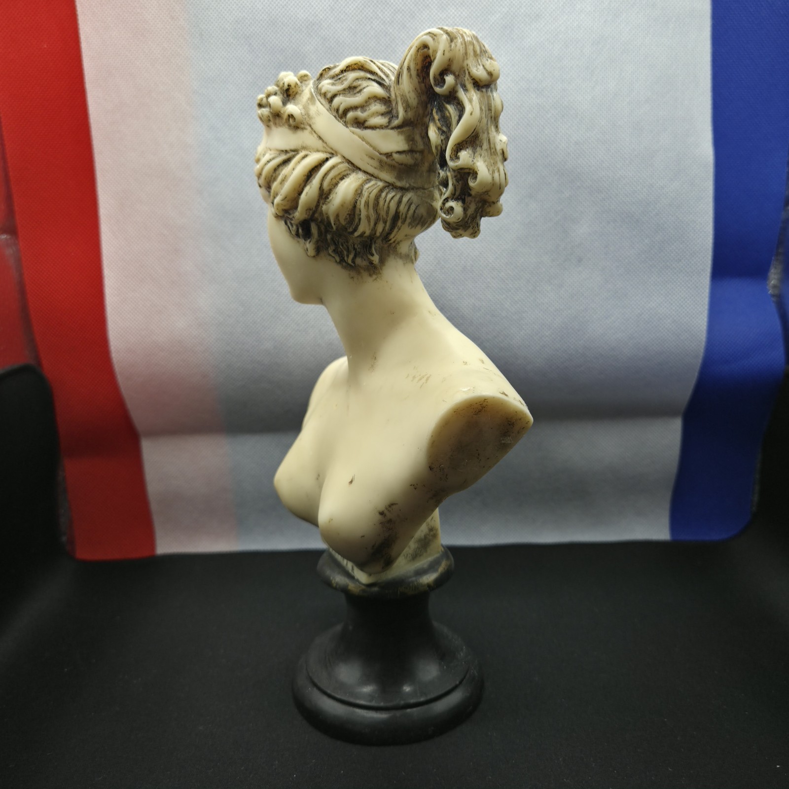 A Santini Paolina Bust Vintage Neoclassical Sculpture Marble/Alabaster Resin