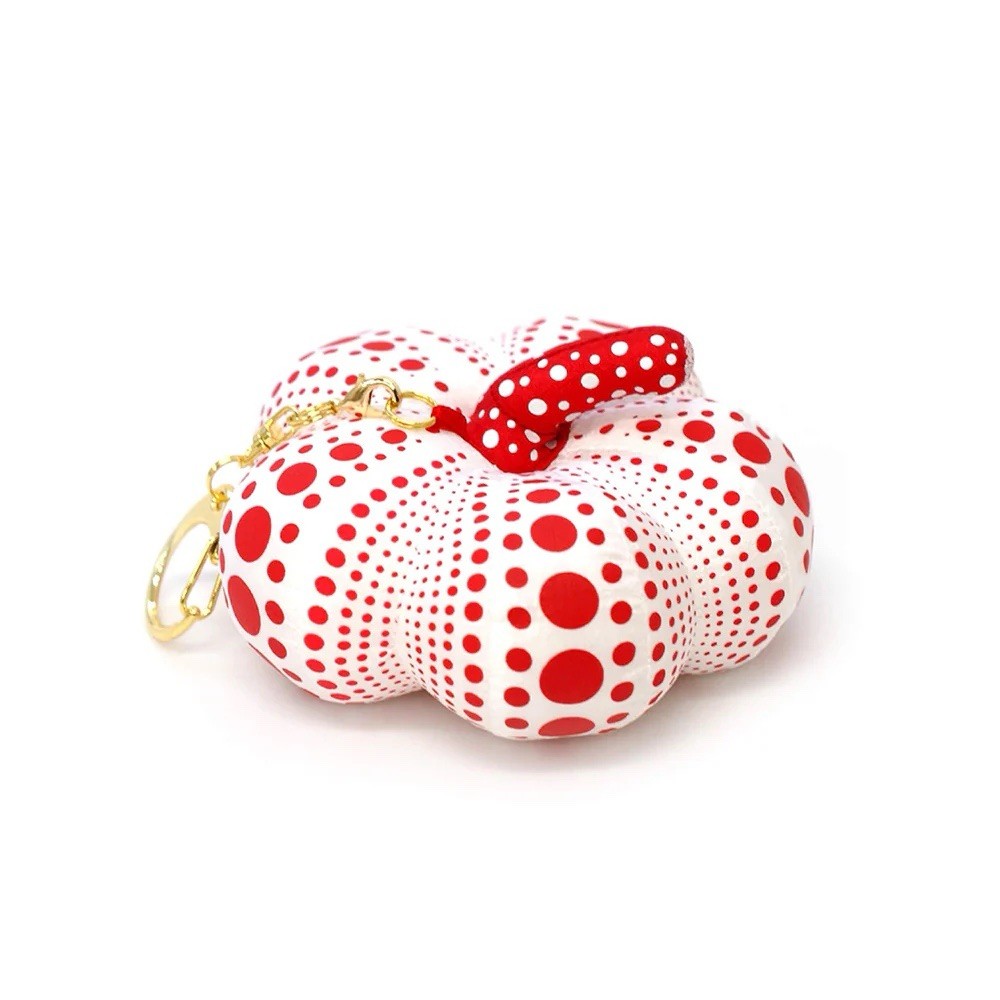 YAYOI KUSAMA Soft Exhibit PUMPKIN Sculpture Mascot detachable Keyring WHITE&RED