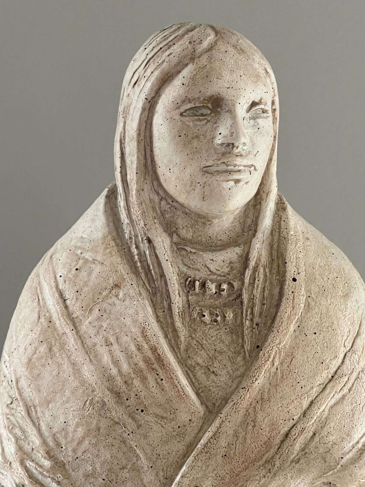 Vintage 1983 Austin Productions Marshall Sculpture Native American Seated Woman