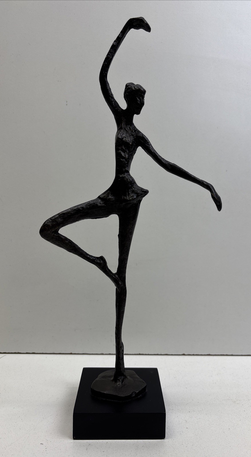 Mid Century Bronze Ballerina Brutalist Sculpture Dancer Vintage Giacometti