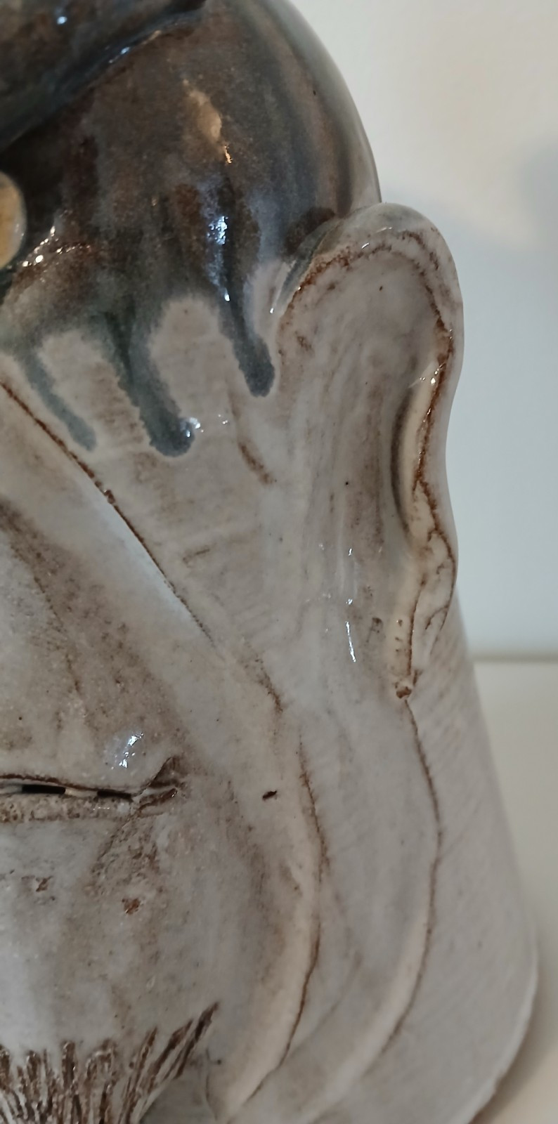 Dal Burtchaell « Ugly Face » Frowning Man w/Bushy Eyebrows & Goatee – Multi-Glazed