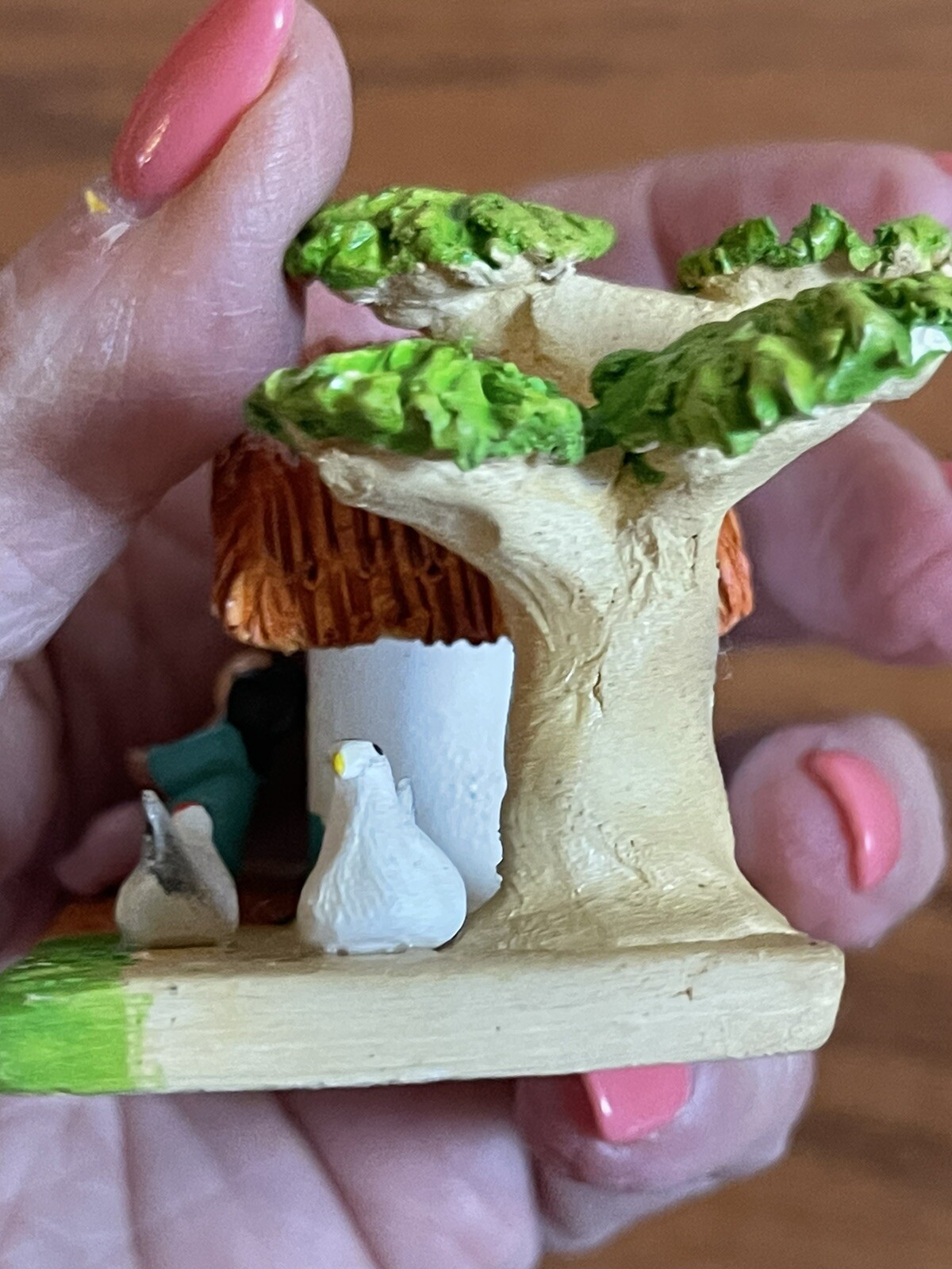 Colombian Folk Art Clay Pottery village home Sculpture ~3x2x2.25” Diorama