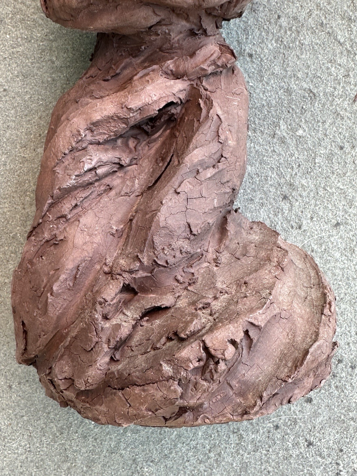 Vintage Mother And Child Rough Textures Sculpture Signed Krueger 8.5 Collectible