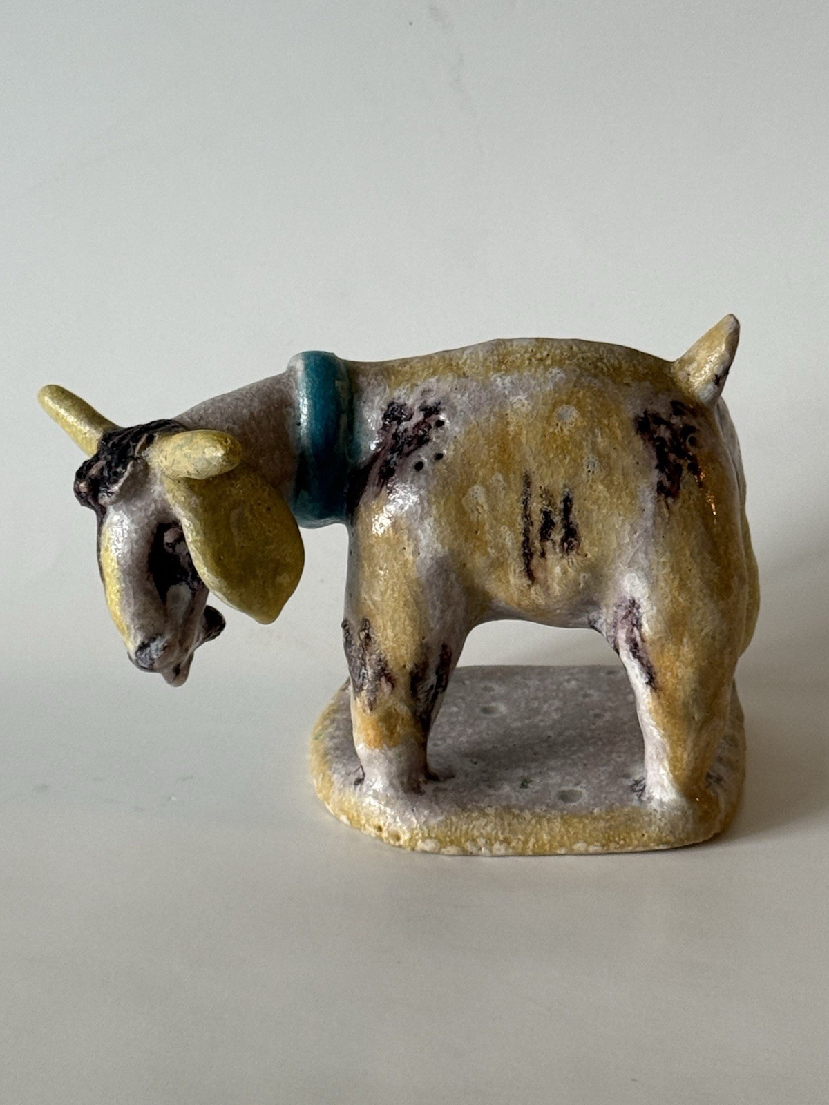 GUIDO GAMBONE VINTAGE ITALIAN MODERN ART STONEWARE CERAMIC SCULPTURE DONKEY 1960