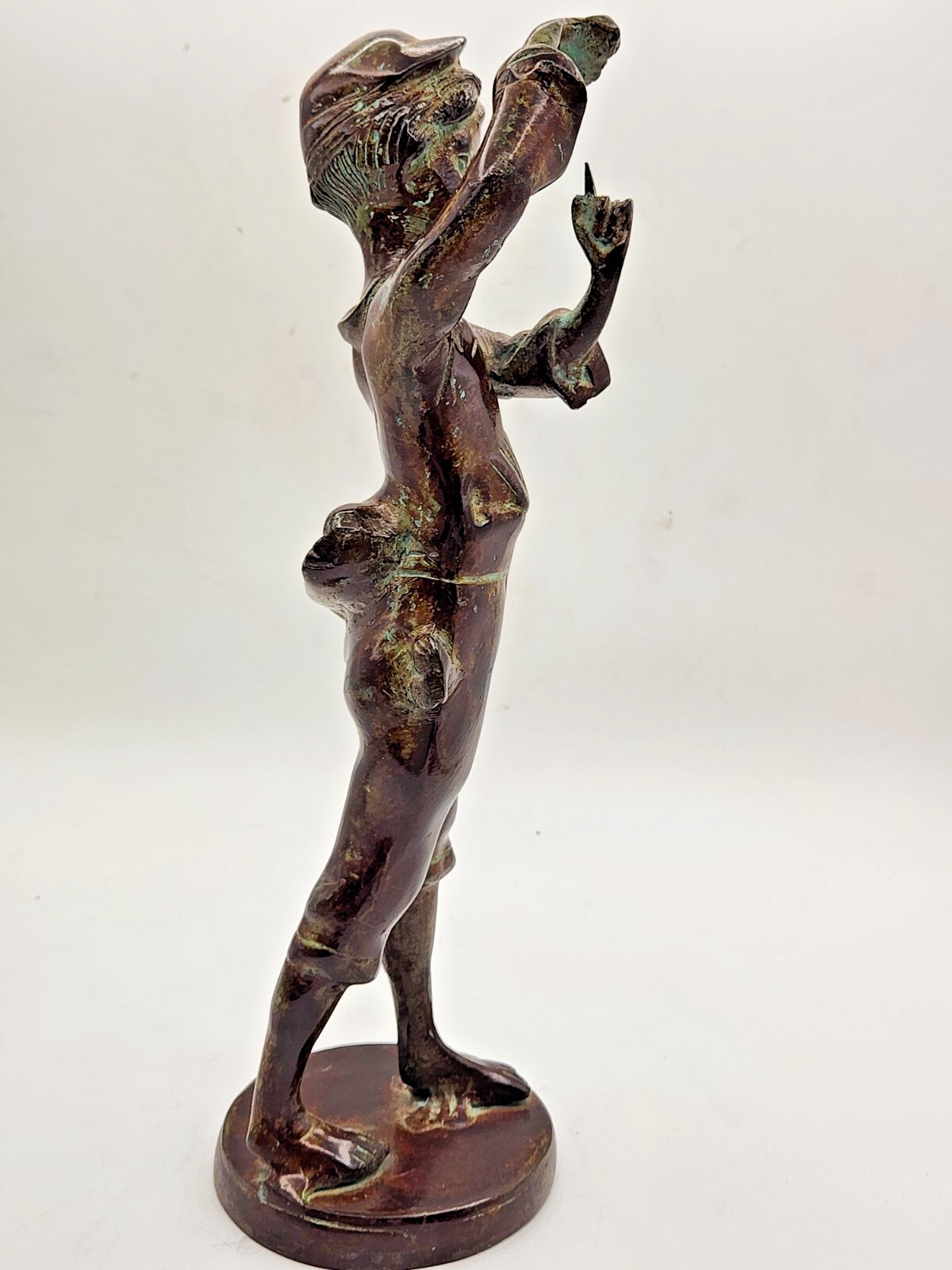 Rancoulet Style Bronze Statue of Boy w/Fish –