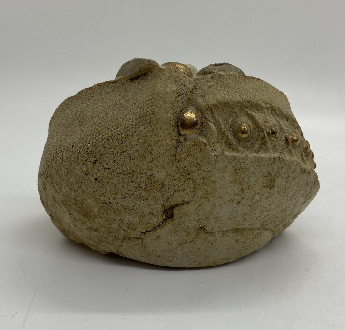 Dane Burr Anthropomorphic Rattle Handmade Pottery Sculpture 4” x 3.25”