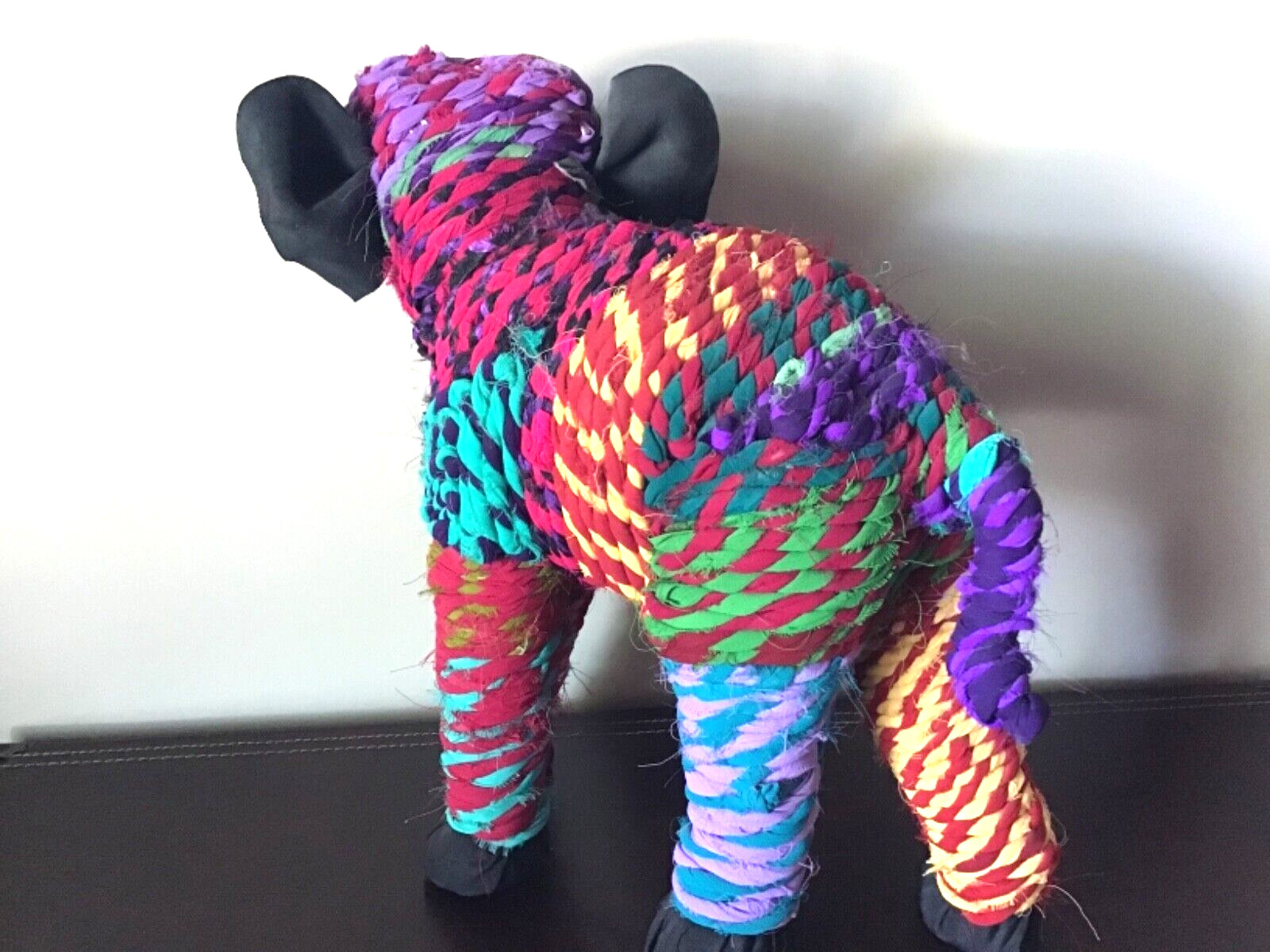 Large Twisted Fabric ELEPHANT Art Sculpture, Hand-Made in Africa/India?