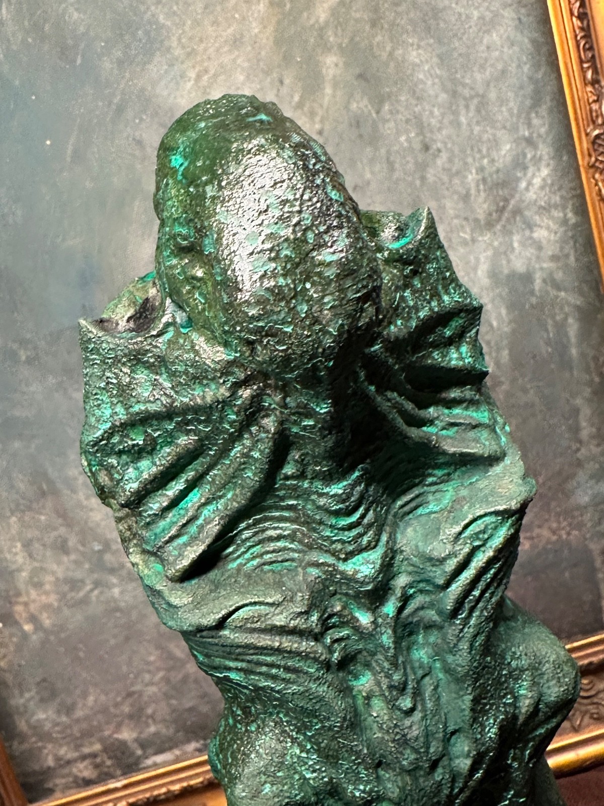 Dagon Elnva, Original Dagon Statue, Dark Fantasy Art, Lovecraft, elder god