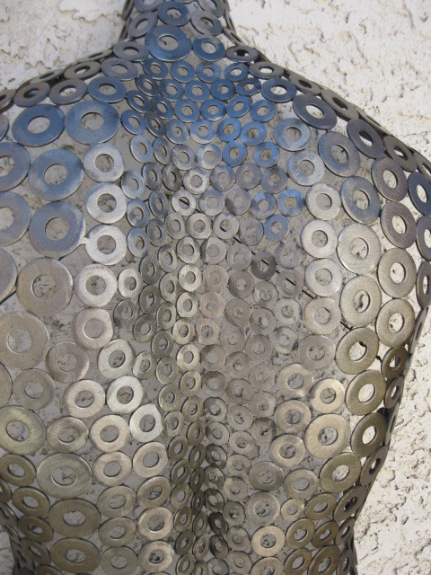 Abstract Wall art Modern Metal Male Sculpture Torso by Holly Lentz