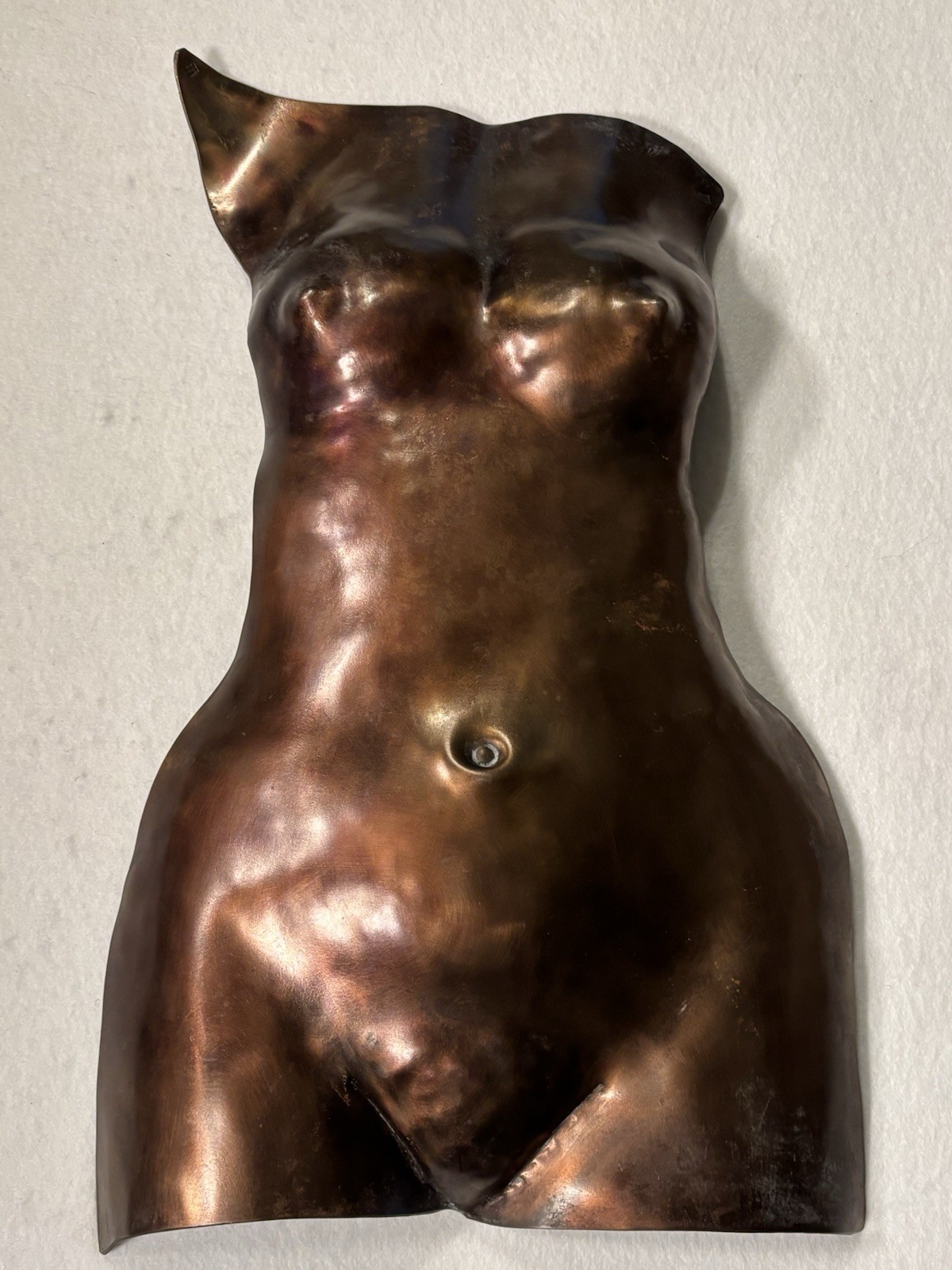 Todd Malenke Signed Nude Female Torso Sculpture Forged Steel