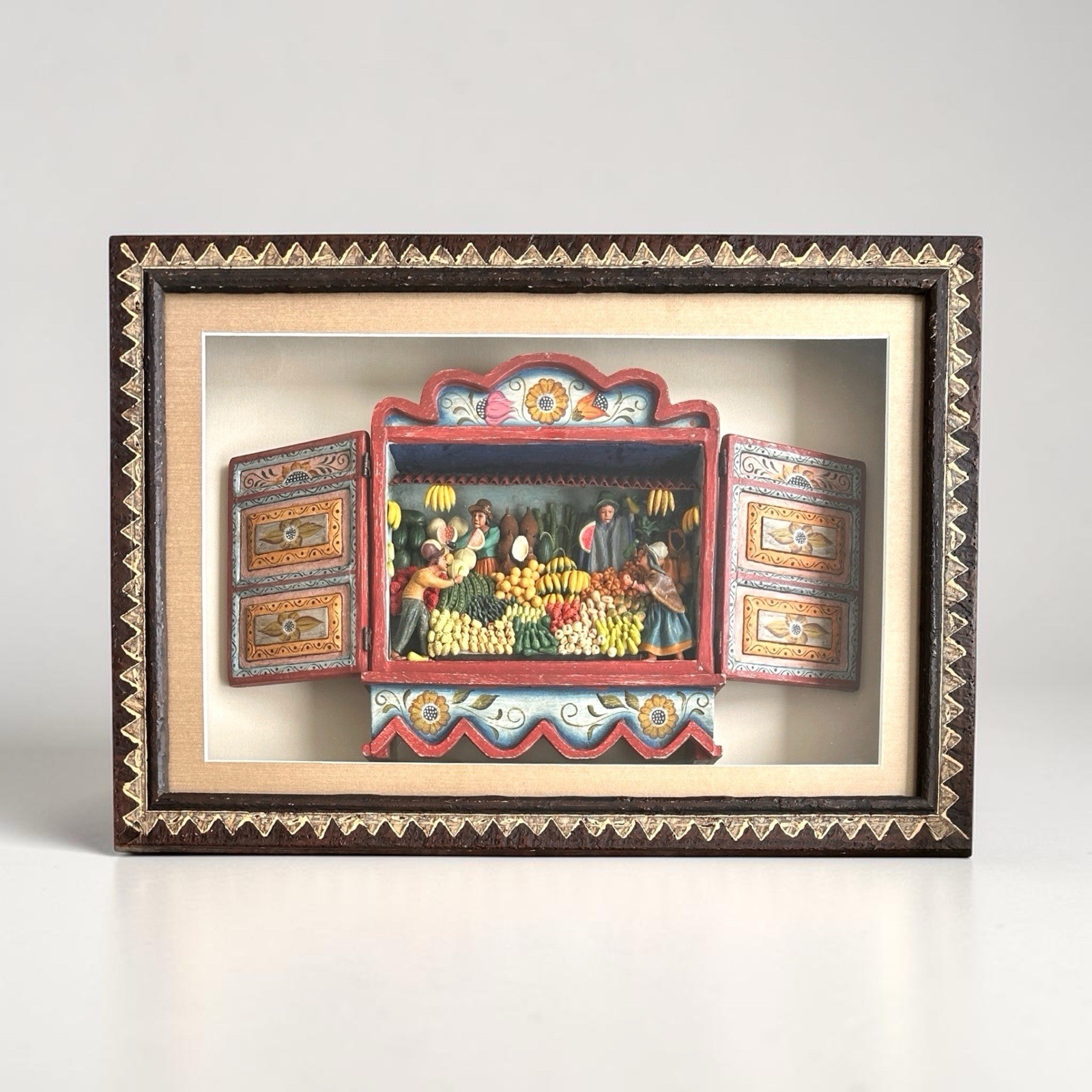 Nicario Jimenez retablo box The Fruit Seller Peruvian Andean