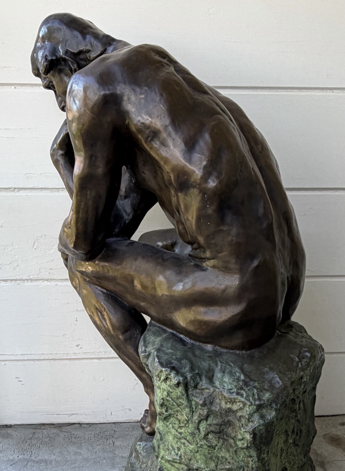 Antique Barbedienne Foundry Rodin Le Penseur “ The Thinker” 32” Bronze Sculpture