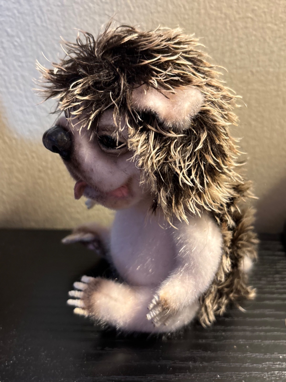 OOAK Artist Made 6in Plush And Polymer Clay Hedgehog By Artist Irina Fedi