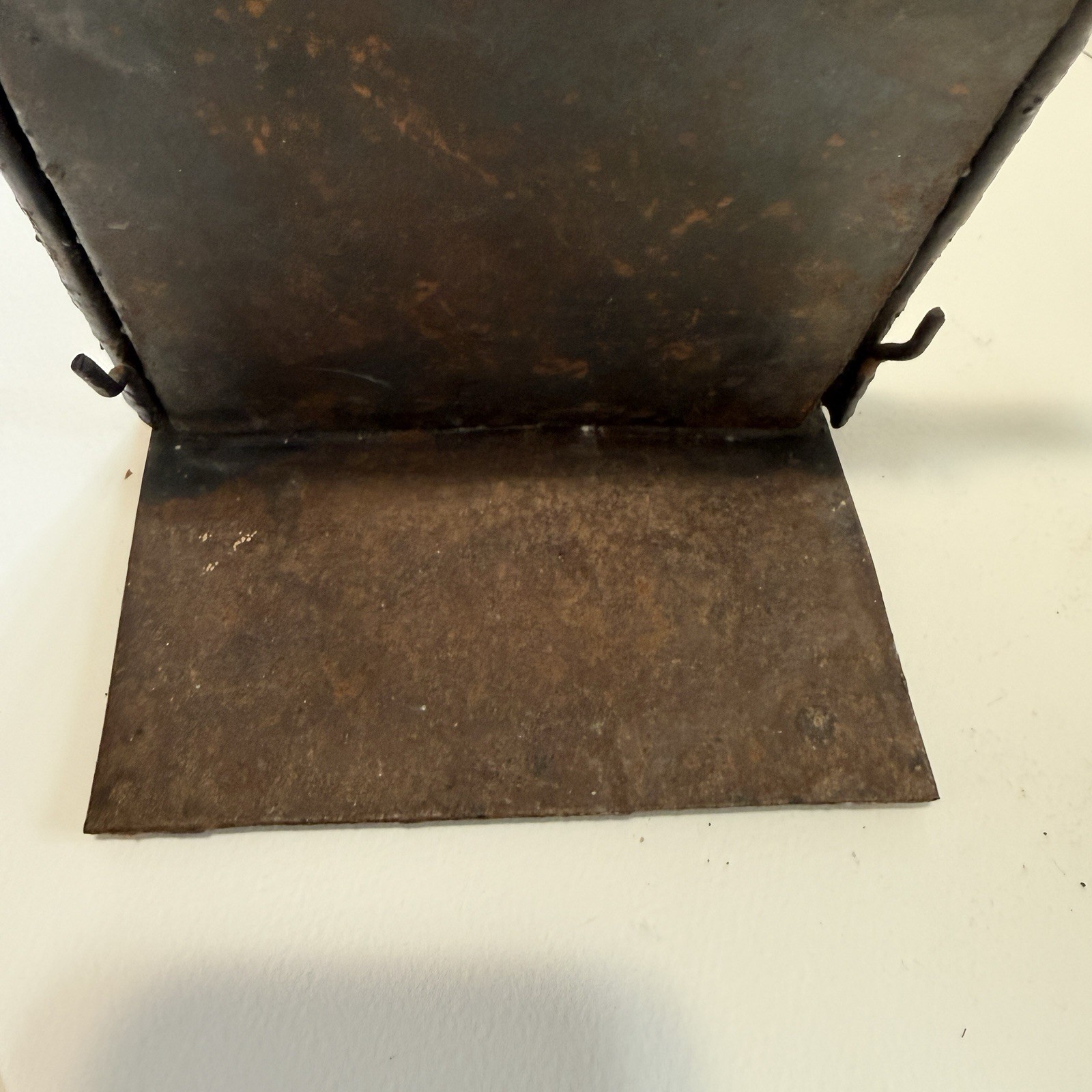 MCM Brutalist Iron Bird Sculpture Photo Frame Torched Studio Metal Art