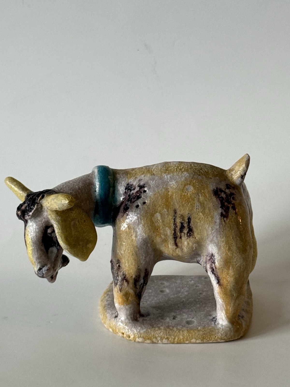 GUIDO GAMBONE VINTAGE ITALIAN MODERN ART STONEWARE CERAMIC SCULPTURE DONKEY 1960