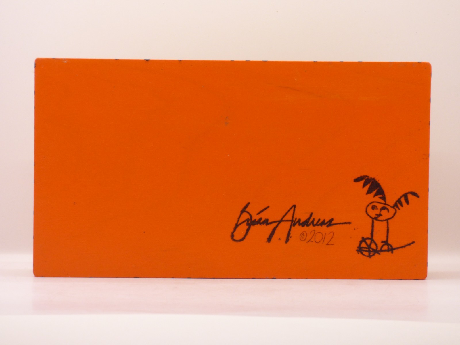 BRIAN ANDREAS FOLK ART WOOD SCULPTURE STORY PEOPLE 2001 SIGNED 20&Prime; x 11&Prime;