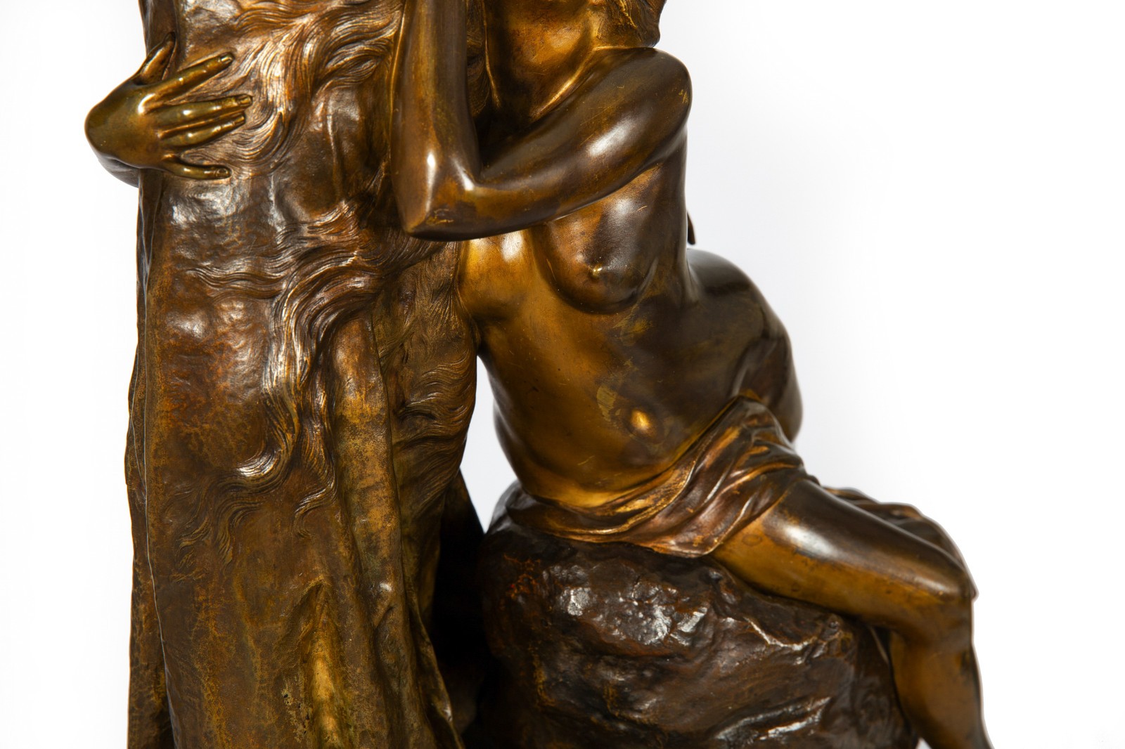 French Art Nouveau Bronze Sculpture Wagner’s “Tannhauser” after Louis Chalon