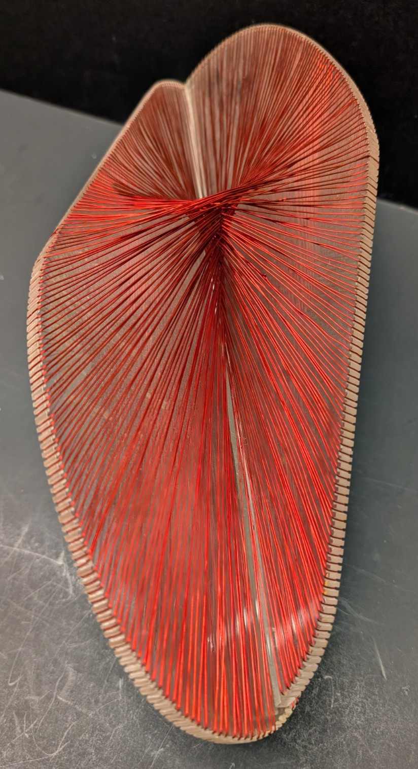 Rare MCM Art Sculpture Attributed to Ronald Fox Lucite & Copper Wire 14&Prime;L x 6&Prime;W