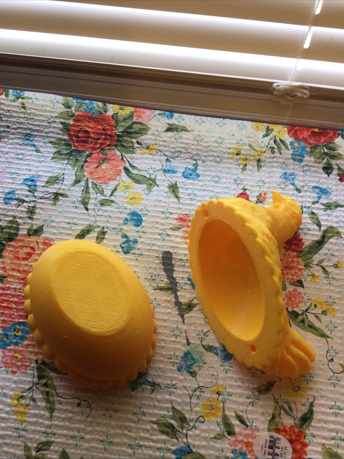 Yellow PLA Chicken Crock FDM 3D Printed 4.5”