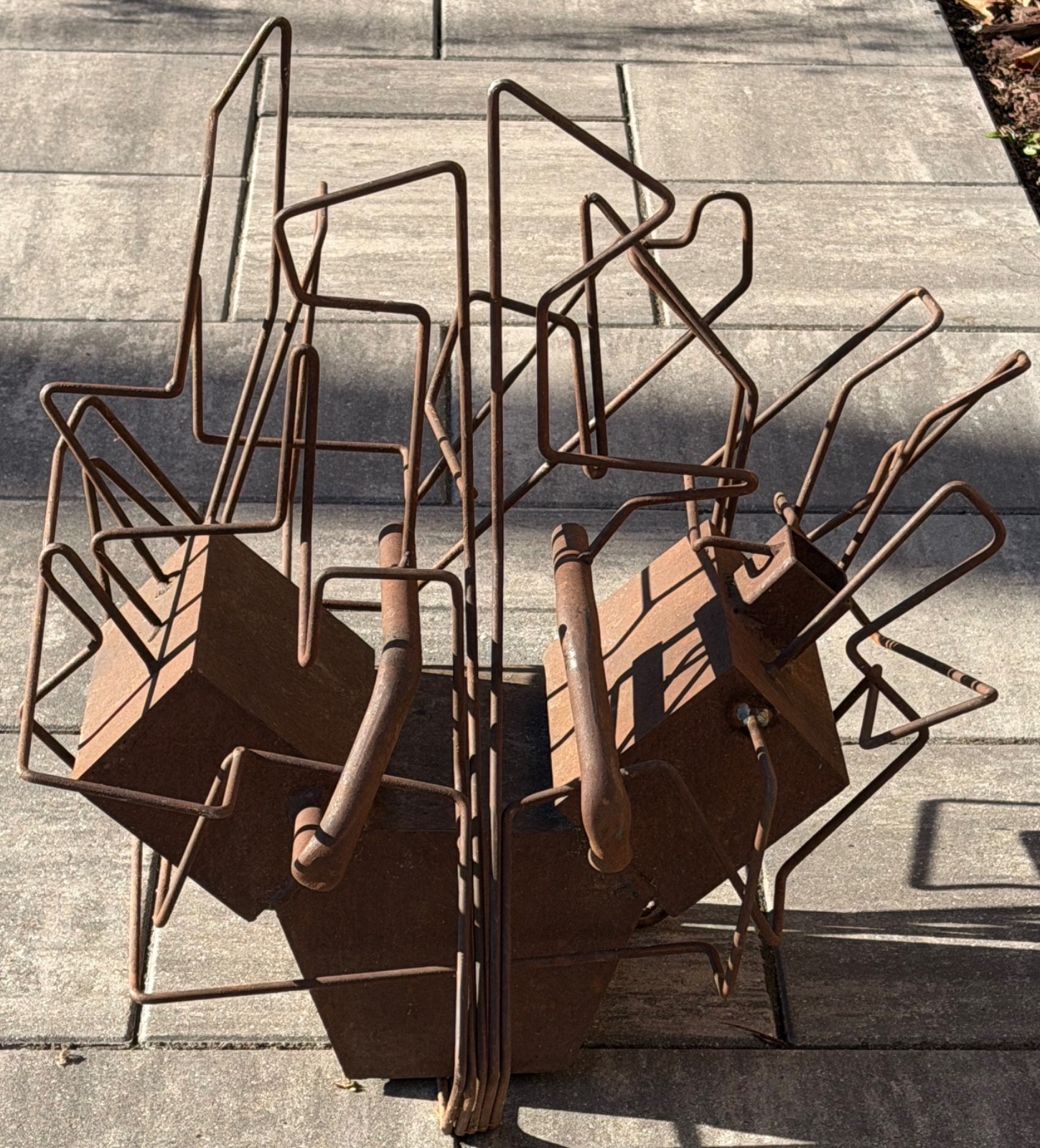 Handmade Vintage Steel Metal Sculpture Modern Abstract Unique Unusual Art 1970s