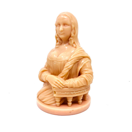 Mona Lisa bust Large figurine solid 3D Resin Print 2.25 pounds it measure 5 inch