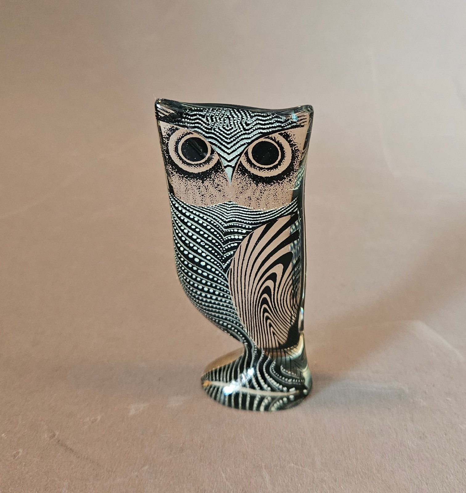 vintage Abraham Palatnik Op Art Owl Perspex Lucite Brazil 1970s owl