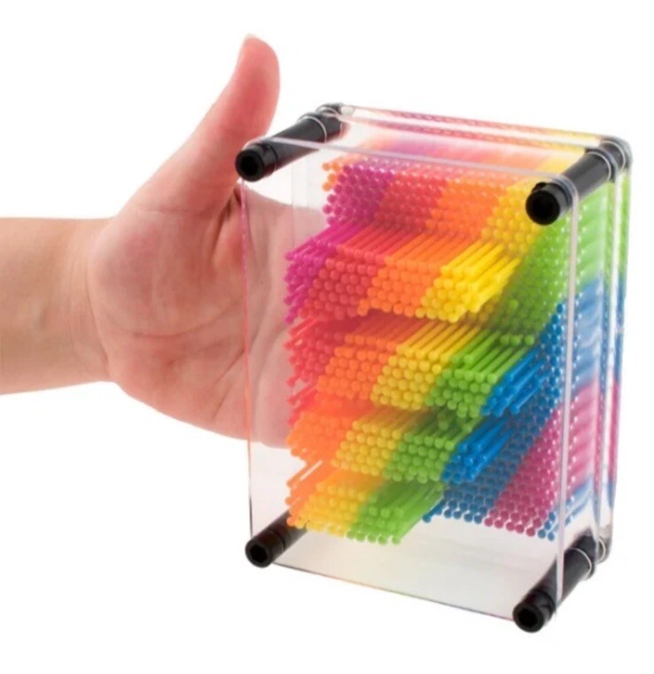 Rainbow Pin Art Just Push and Create Instant 3D Colorful Mini Twist High Quality