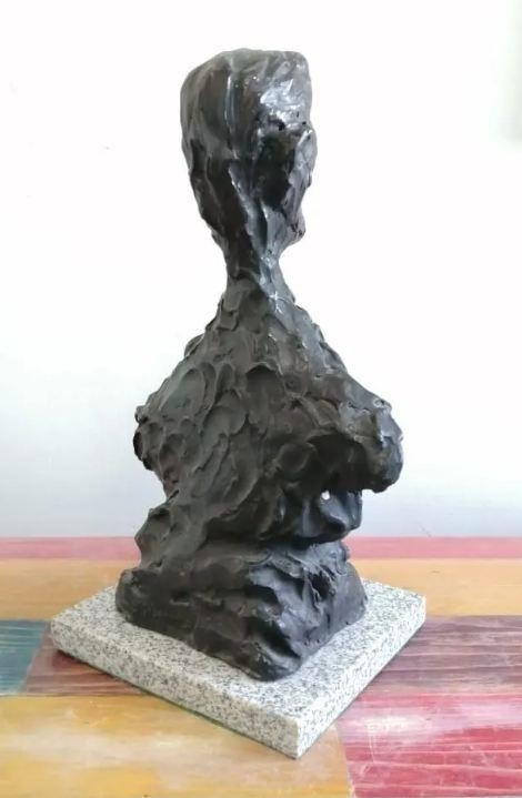 ALBERTO GIACOMETTI  » BUST OF A MAN  » BRONZE SCULPTURE SIGNED & NUMBERED