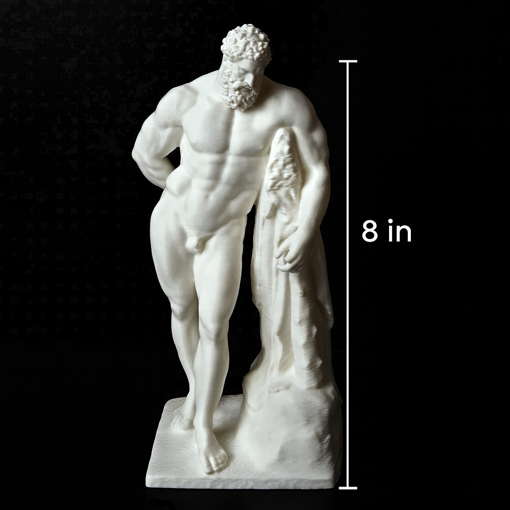 Farnese Hercules Statue – 3D Printed Classical Sculpture – Greek Mythology Art