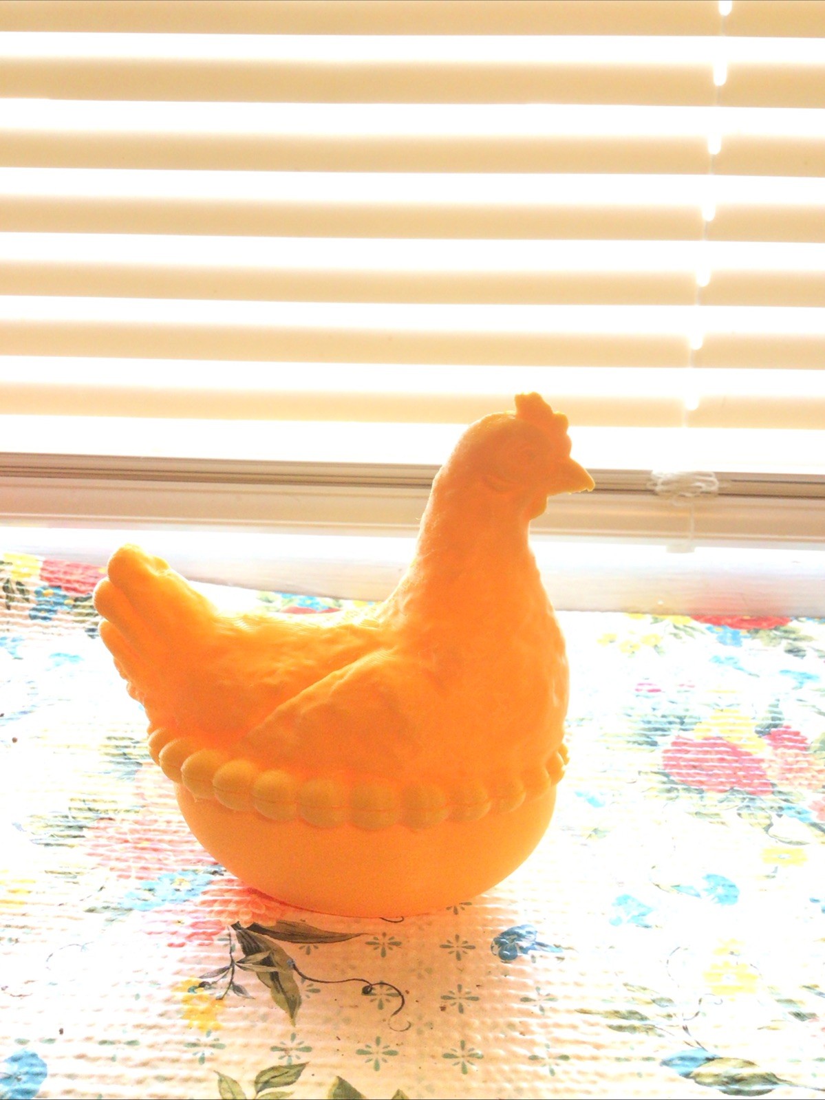 Yellow PLA Chicken Crock FDM 3D Printed 4.5”