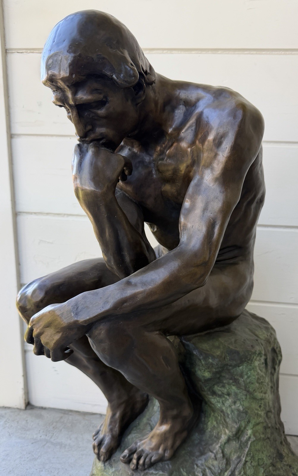 Antique Barbedienne Foundry Rodin Le Penseur “ The Thinker” 32” Bronze Sculpture