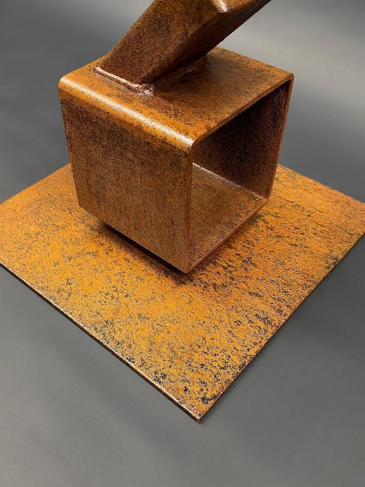 Handcrafted Large Modern Metal Garden Sculpture Rusted Steel Indoor Outdoor Art