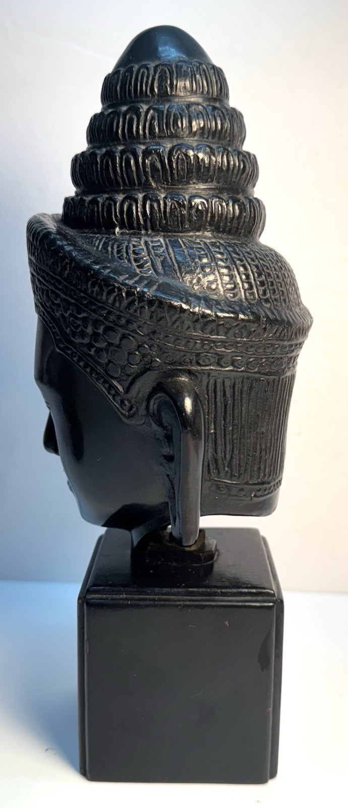 Ngyuen Thanh Le MCM Vietnamese Heavy Bronze Bust Sculpture Traditional Headdress