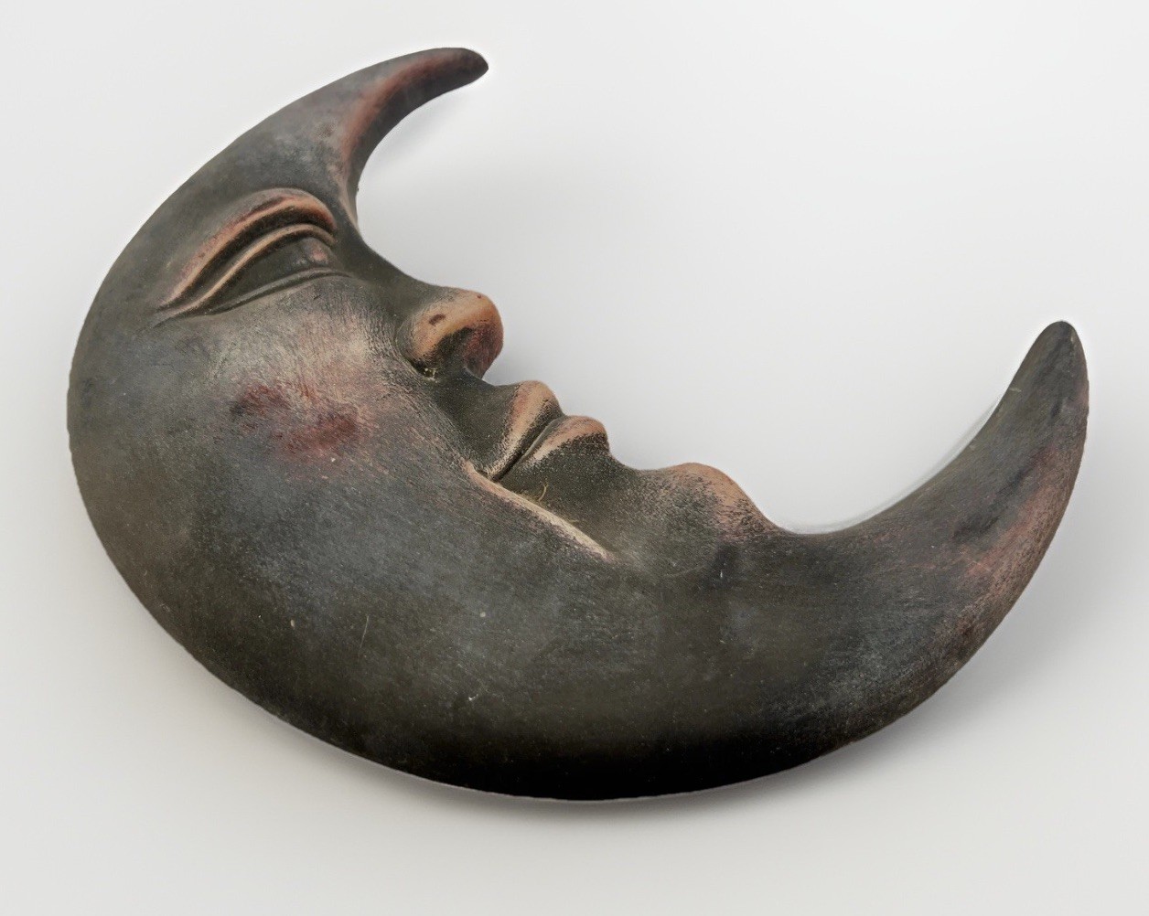 Celestial VTG Folk Art Crescent Moon Wall Hanging Sculpture Home Garden Decor