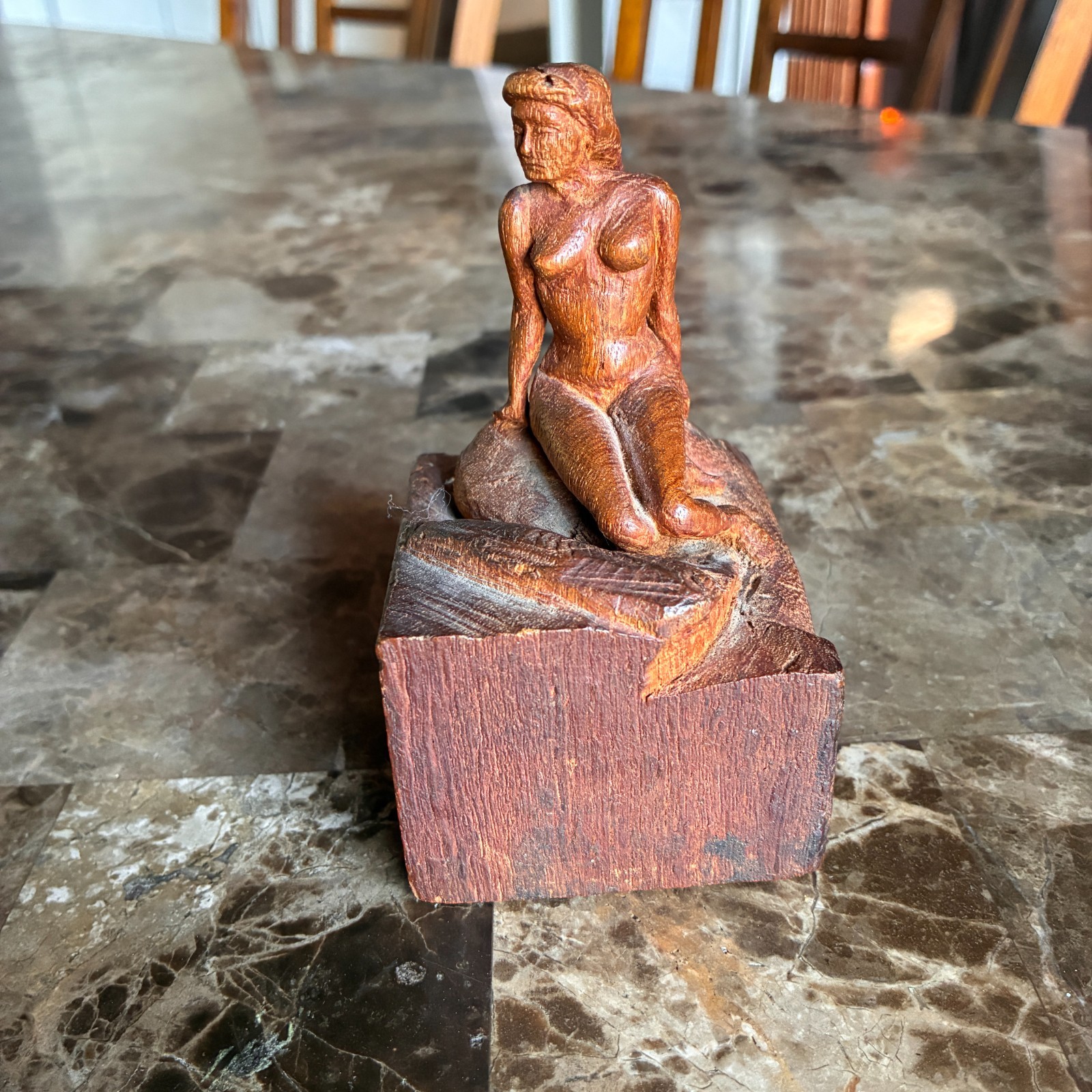 Hand Carved Danish nude woman from the 1930&rsquo;s