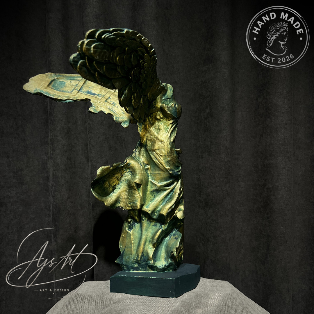 Winged, Sculpture, home decor, hand-painted, gift, greek, 3D Printed
