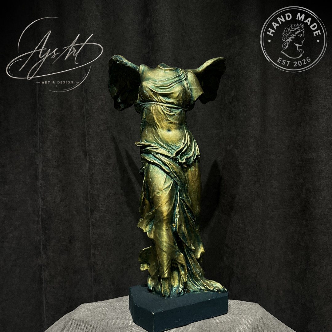 Winged, Sculpture, home decor, hand-painted, gift, greek, 3D Printed