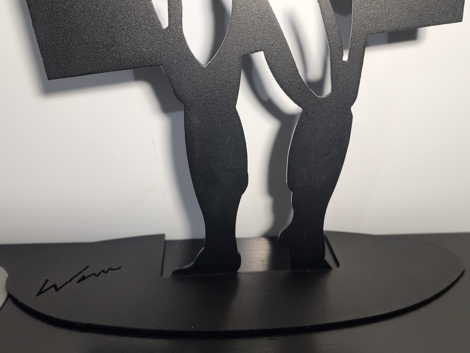BLACK STEEL ART 20&Prime; BODY SCULPTURE BY WIM GRIFFITH
