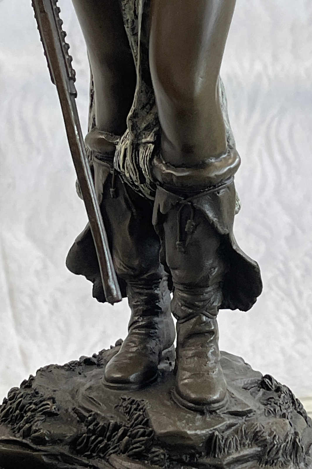 Signed American Indian Girl Bronze Figure Sculpture Statue Figurine Hot Cast Art