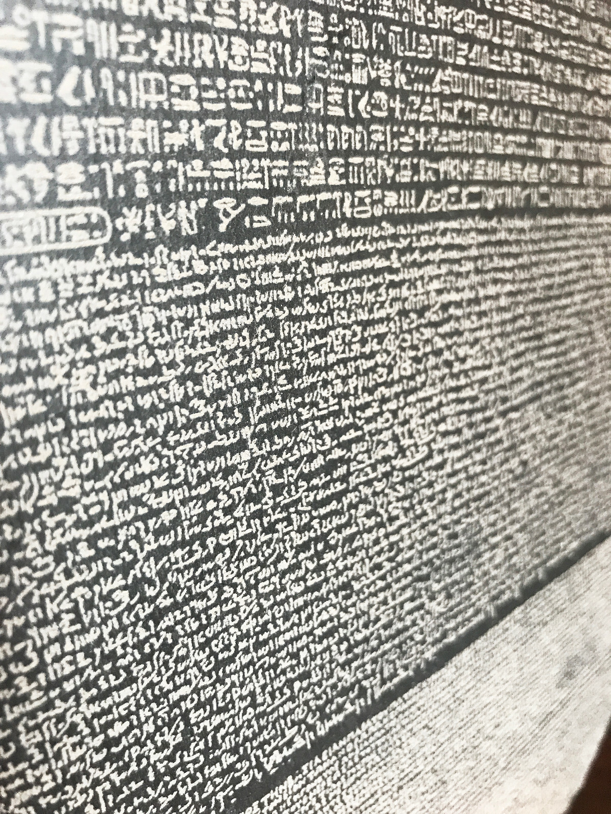 Famous Rosetta Stone Gift SMALL Egypt Greek Ancient Tablet Engraved Black Slate