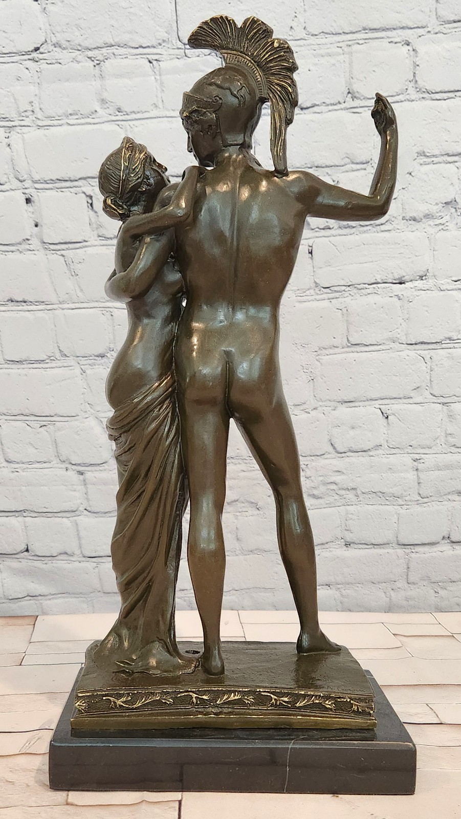 Signed Canova Bronze Classical Mythology Statue Mars Venus Collectible Art