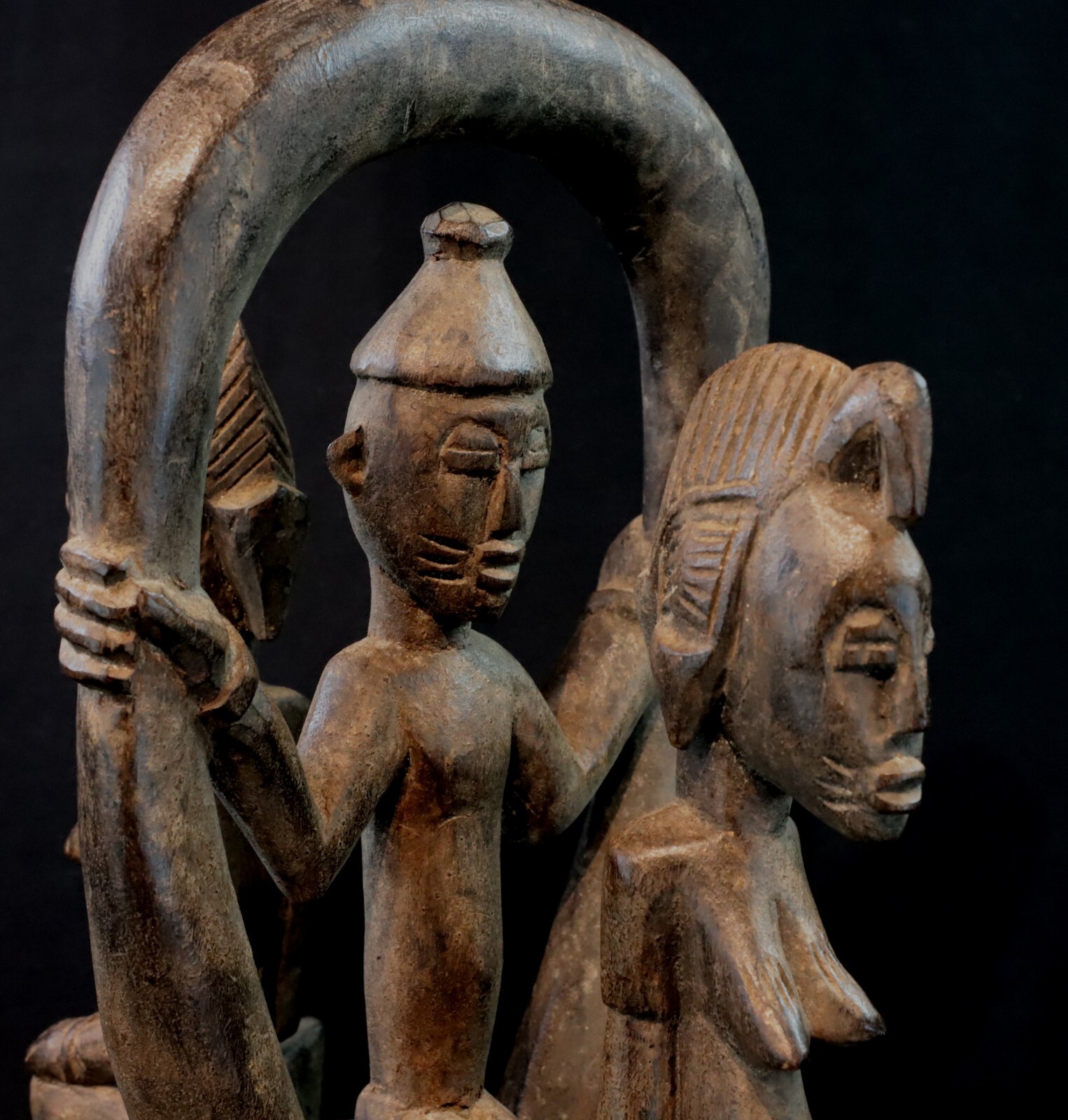 Art African – Glam Deco Helmet Crested Senoufo Senufo – Ivory Coast – 49 CMS