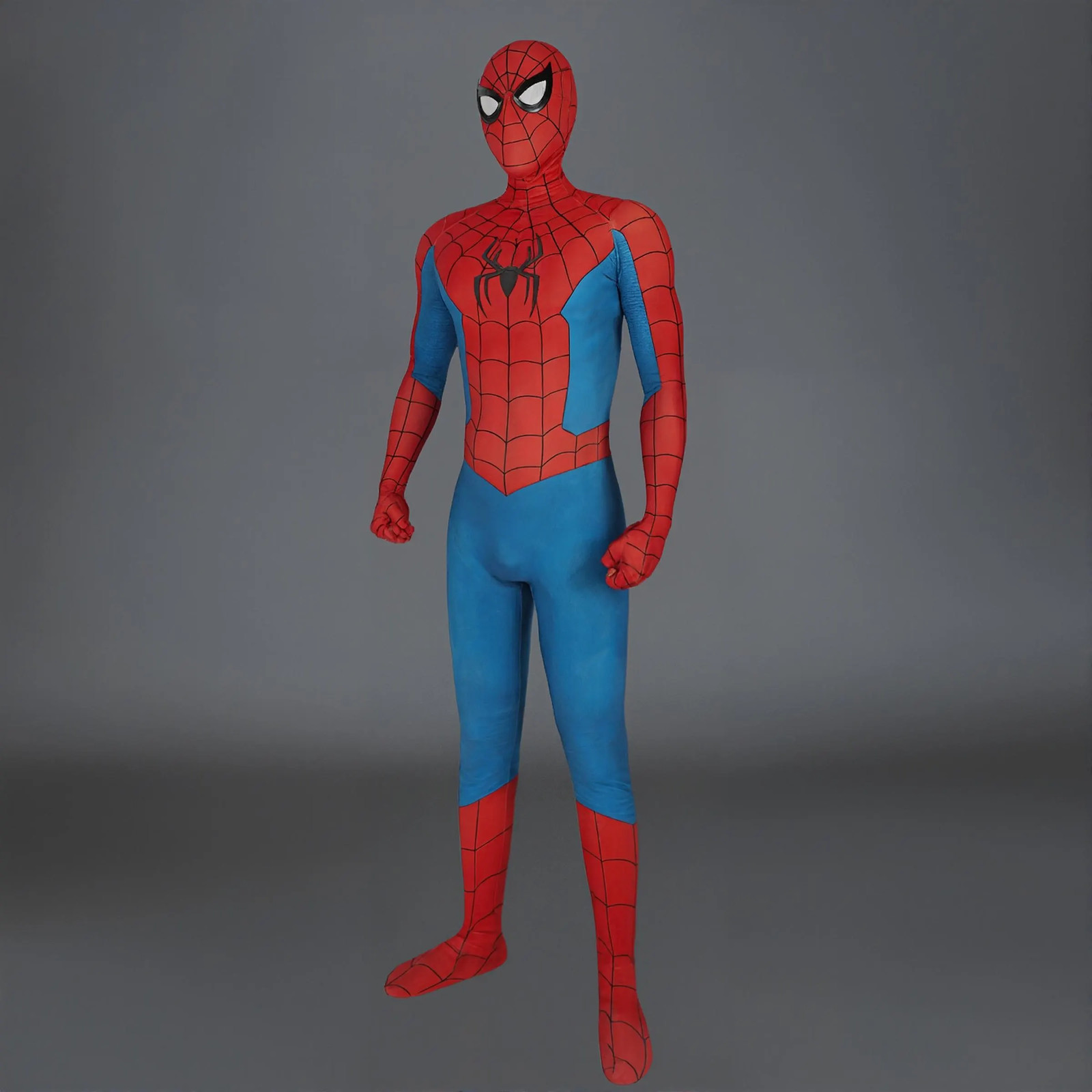New Day spiderman suit red and blue cosplay costume detached mask