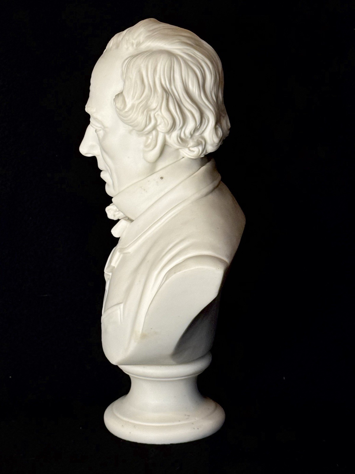 Rare Antique Parian BENJAMIN DISRAELI (1704-1881) Bisque Portrait Bust Statue
