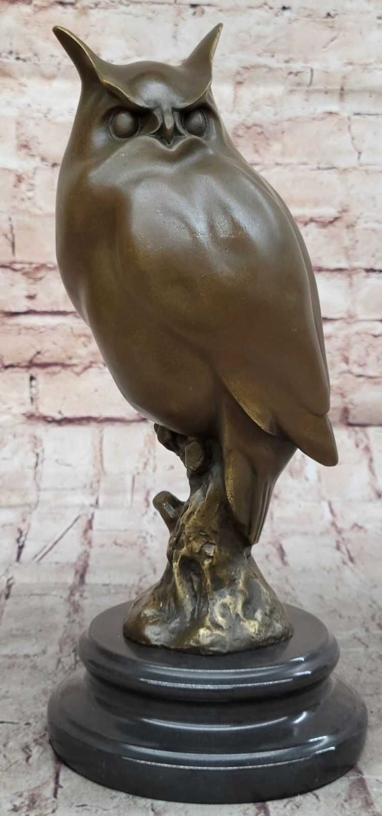 Original Milo Abstract Modern Art Owl Bronze Sculpture Marble Statue Figurine