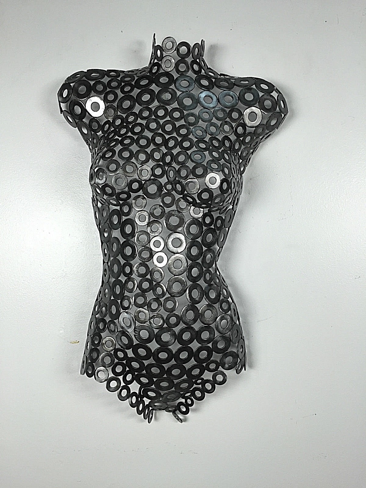 Metal Wall Art Black Female Sculpture Torso home decor by Holly Lentz