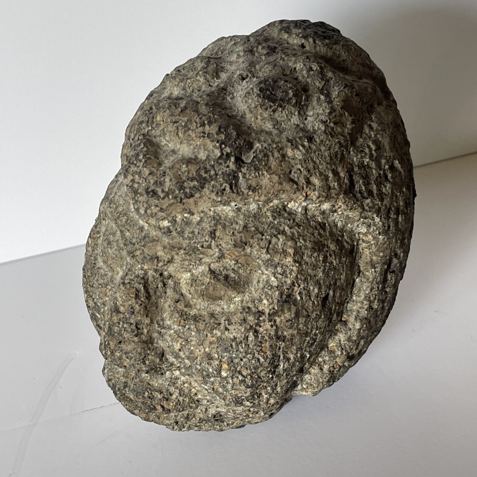 Antique Olmec Sculpture Stone Icon Volcanic 900BC To 300AD Pre-Colombian Helmet