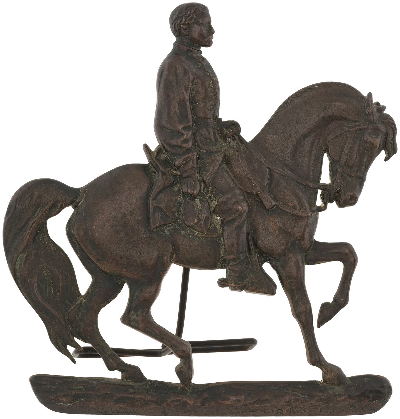 1864 General McClellan Cast Bronze Sculpture by John Quincy Adams Ward, 10 x 11