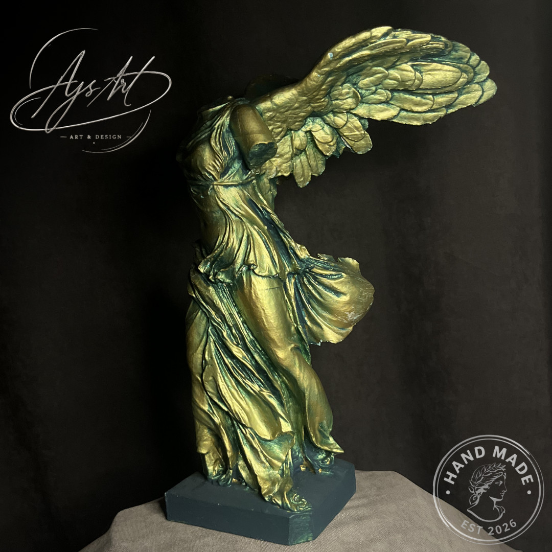 Winged, Sculpture, home decor, hand-painted, gift, greek, 3D Printed
