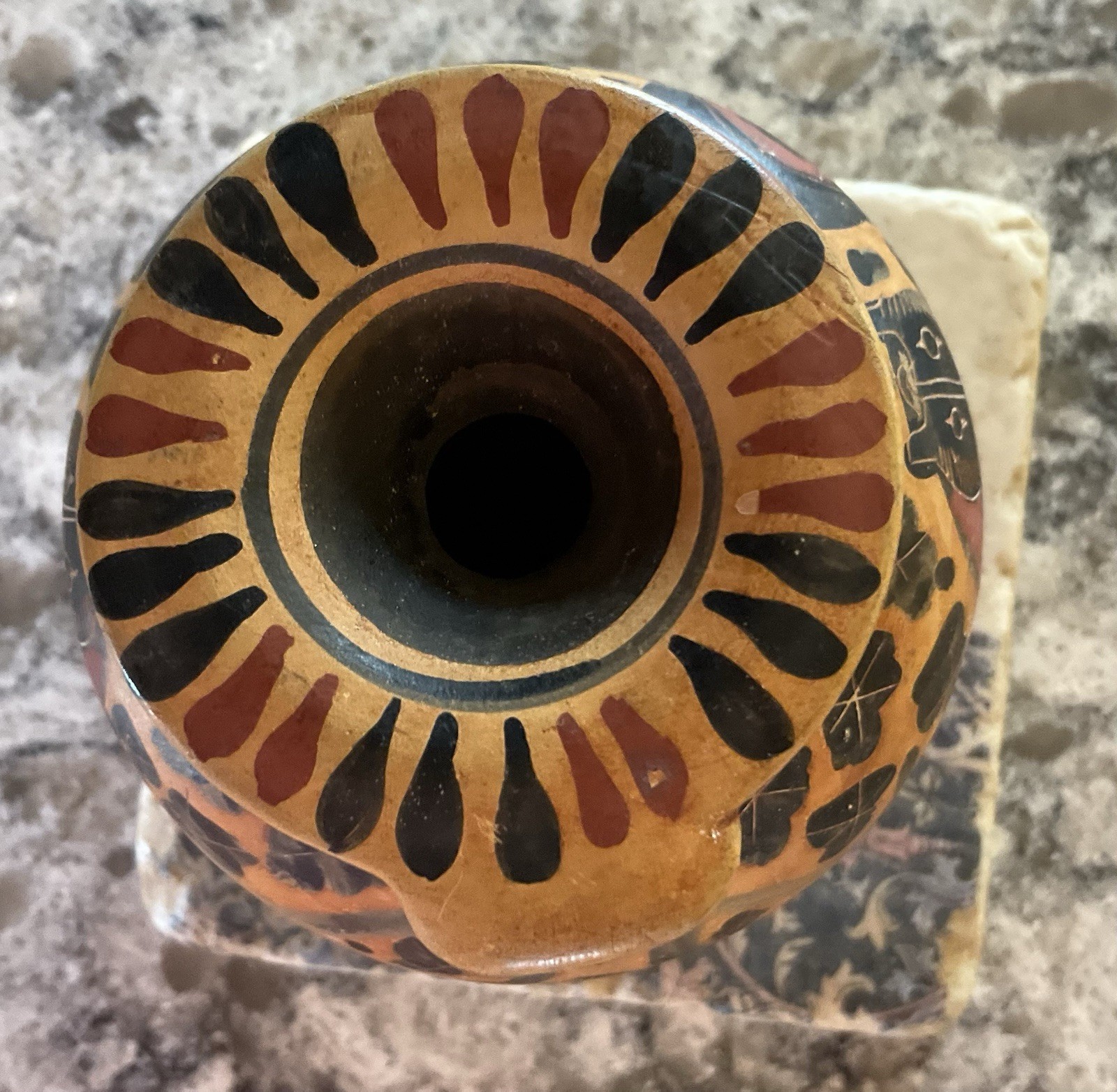Grecian Corinthian Aryballos Museum Reproduction Ancient Greek Vessel